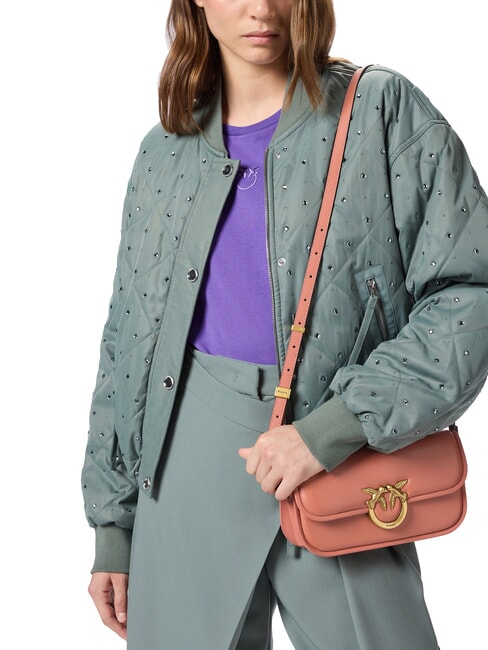 LOVE BOX Borsetta a tracolla, in pelle marrone aragona-antique gold - Borse Donna