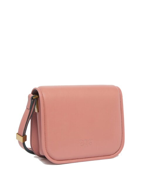 LOVE BOX Borsa mini in nappa con flap marrone aragona-antique gold - Borse Donna