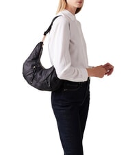 BORBONESE FOLD  Borsa morbida a tracolla dark black - Borse Donna - 5