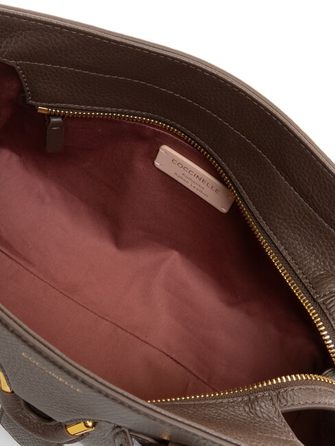 YORK Borsa a mano in pelle martellata fondant brown - Borse Donna