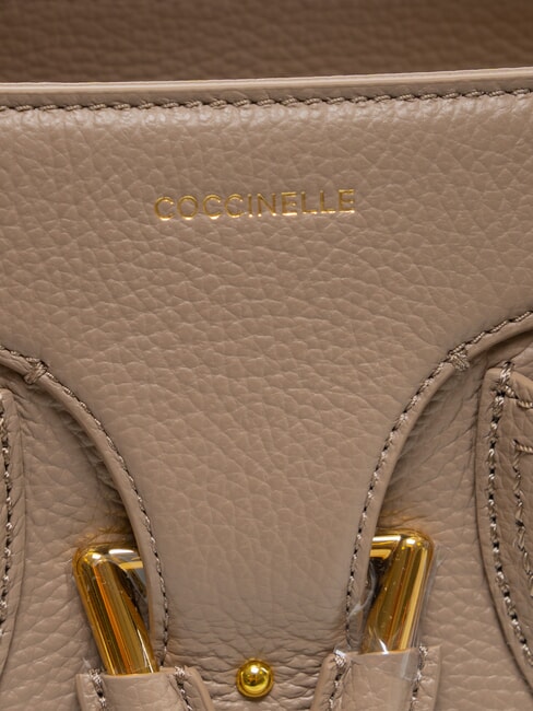 YORK Borsa a mano in pelle martellata warm taupe - Borse Donna