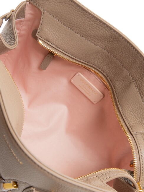 YORK Borsa a mano in pelle martellata warm taupe - Borse Donna