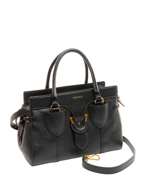 YORK Borsa a mano in pelle martellata Nero - Borse Donna