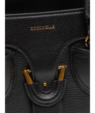 COCCINELLE YORK Borsa a mano in pelle martellata Nero - Borse Donna - 3