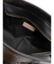 COCCINELLE YORK Borsa a mano in pelle martellata Nero - Borse Donna - 5