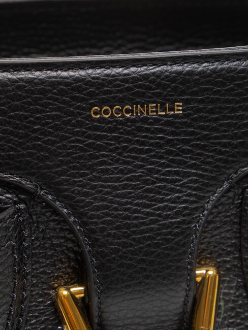 YORK Borsa a mano in pelle con fibbia Nero - Borse Donna