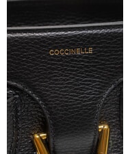 COCCINELLE YORK Borsa a mano in pelle con fibbia Nero - Borse Donna - 5