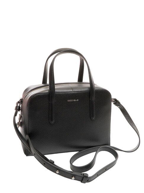 SWAP Borsa a bauletto in pelle con tracolla Nero - Borse Donna