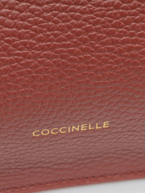 HYLE Borsa piatta piccola in pelle a tracolla brandy - Borse Donna