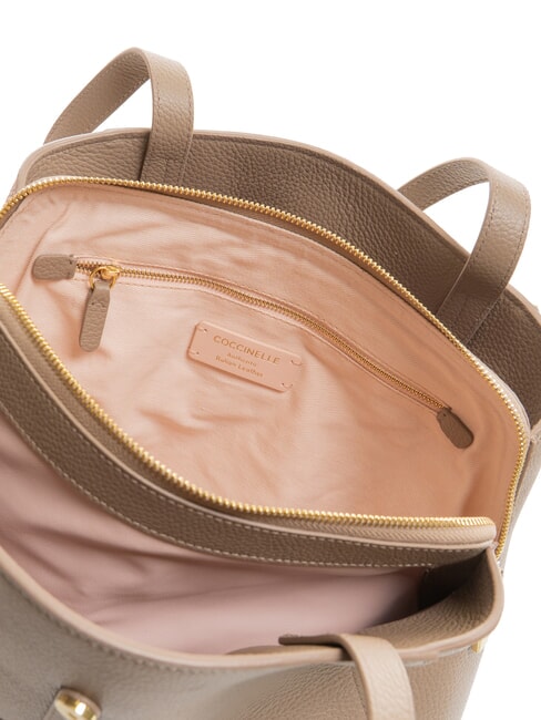 CHARA Borsa a spalla in pelle warm taupe - Borse Donna