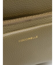 COCCINELLE JEN Zaino rotondo in pelle con tasca laurel green - Borse Donna - 5