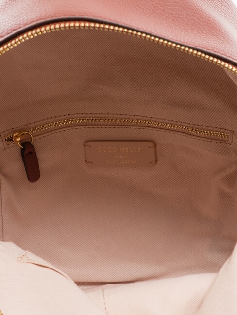 JEN Zaino rotondo in pelle con tasca brandy - Borse Donna