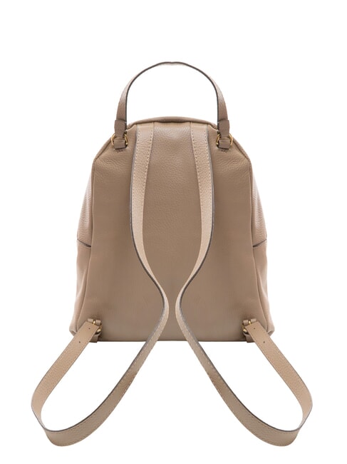 JEN Zaino rotondo in pelle con tasca warm taupe - Borse Donna