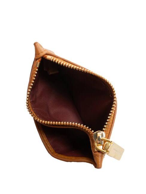 ROUNDED PRINTED Portacarte piatto in pelle con zip CUIR - Portafogli Donna