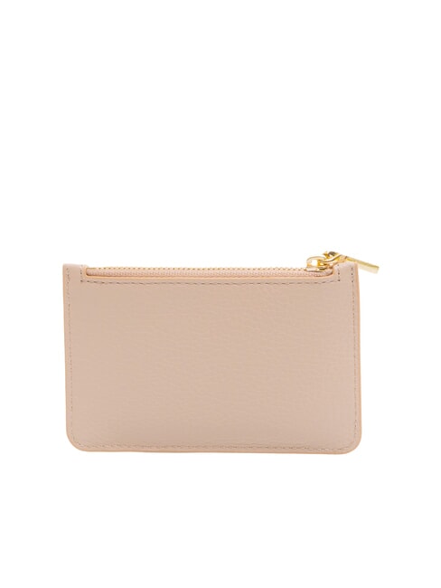 ROUNDED PRINTED Portacarte piatto in pelle con zip rosette - Portafogli Donna