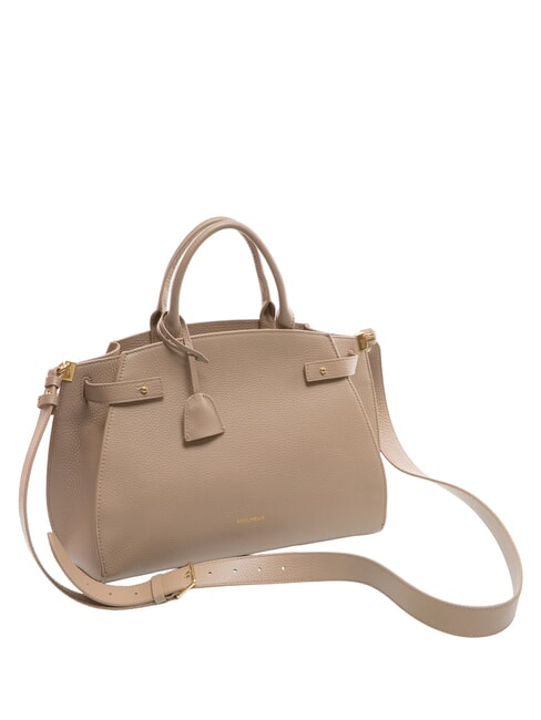 KLICHE Borsa a mano in pelle con tracolla warm taupe - Borse Donna