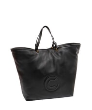 COCCINELLE CALLISTO Borsa shopping in pelle logo rilievo - Borse Donna