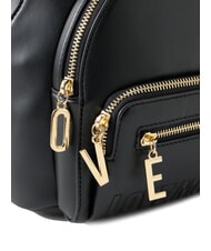 LOVE MOSCHINO ZIPLINE Zaino tondo con tasca Nero - Borse Donna - 4