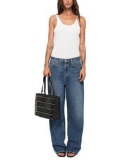 LOVE MOSCHINO ZIPLINE Borsa shopping a spalla Nero - Borse Donna - 5