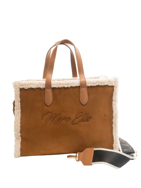 SHERPA Borsa a mano media con tracolla dark cuoio - Borse Donna