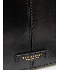 THE BRIDGE FAENTINA Mini postina in pelle Nero Oro - Borse Donna - 3