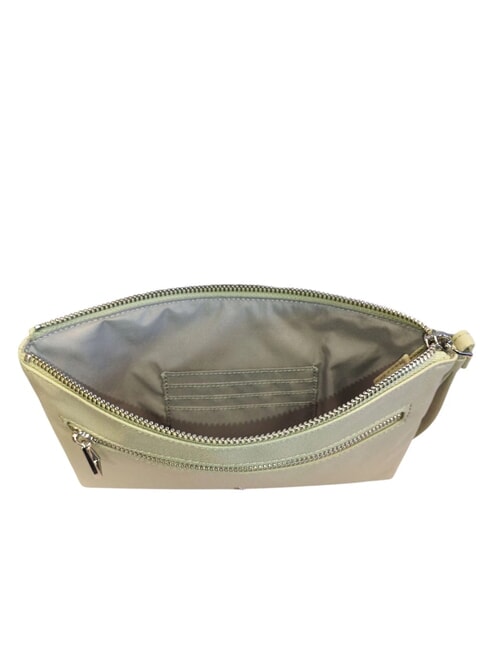 POUCHY Pochette piatta con tasca porta carte sage green - Borse Donna