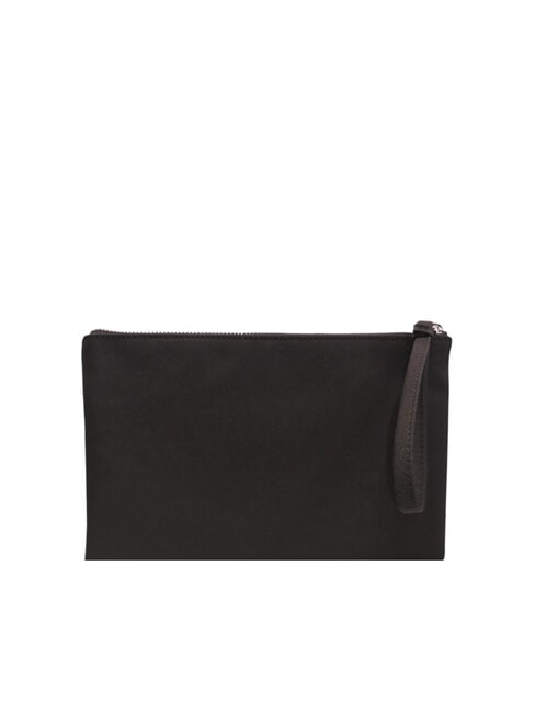 POUCHY Pochette piatta con tasca porta carte NERO - Borse Donna