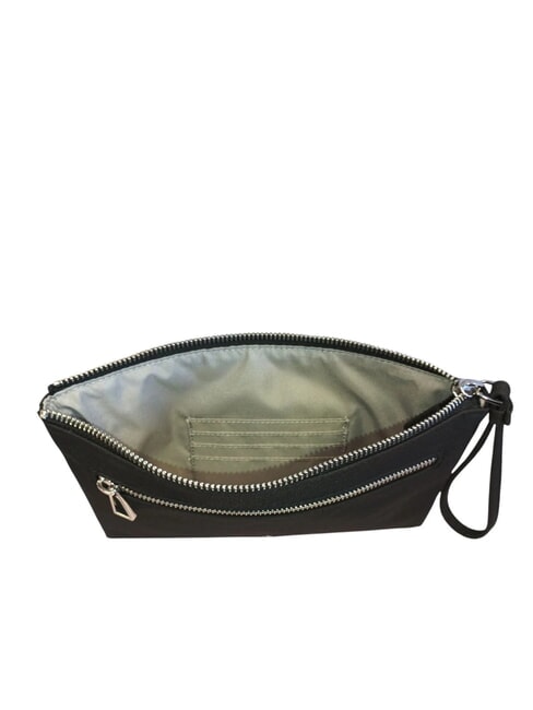 POUCHY Pochette piatta con tasca porta carte NERO - Borse Donna