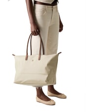 TOMMY HILFIGER POPETTE Maxi Bag a spalla sandalwood - Borse Donna - 4