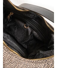BORBONESE TENNIS  Borsa Hobo a spalla OP/NATURALE/NERO - Borse Donna - 5