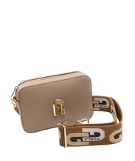 FURLA GARDENIA Borsa camera case in pelle stampa keria taupe+toni cognac - Borse Donna - 2