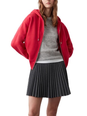 STUNNING Felpa full zip con cappuccio e pinces rebel - Felpe Donna