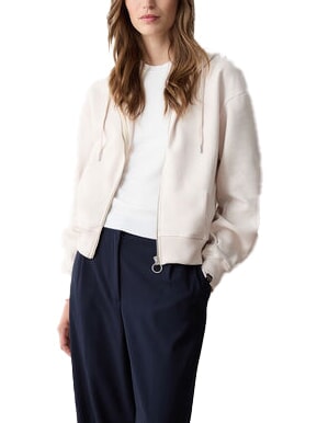 STUNNING Felpa full zip con cappuccio e pinces incense - Felpe Donna