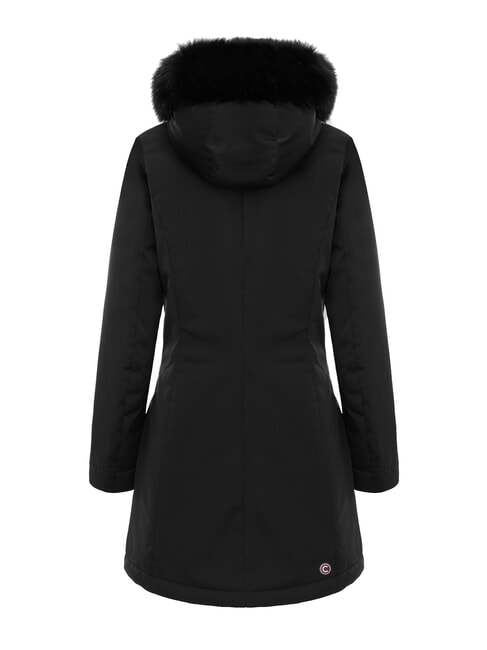 PURENESS Giacca lunga imbottita con cappuccio black - Piumini Donna