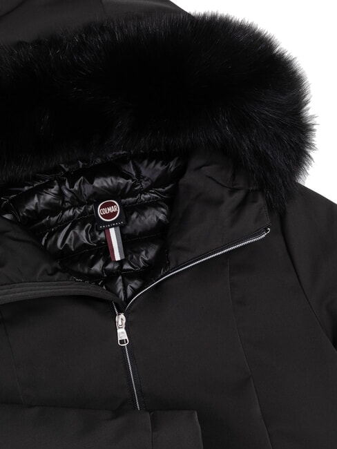 PURENESS Giacca lunga imbottita con cappuccio black - Piumini Donna