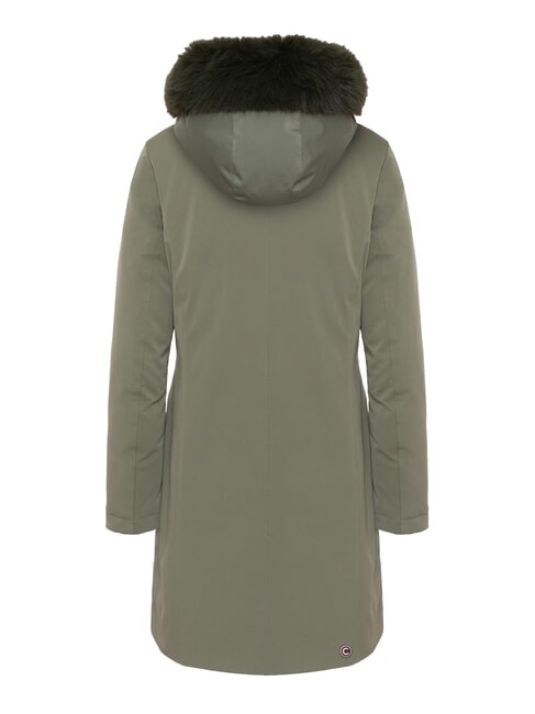 PURENESS Giacca lunga imbottita con cappuccio mud - Giacche Donna