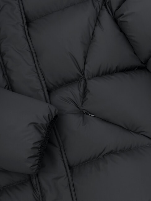 CAPTION Piumino media lunghezza con cappuccio black - Piumini Donna