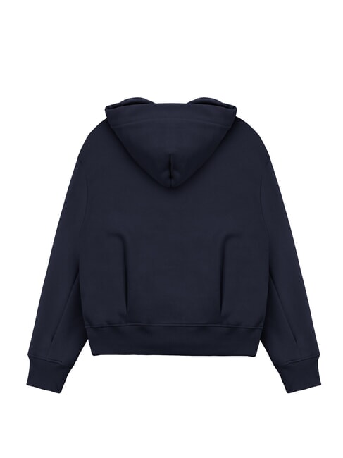 STUNNING Felpa full zip con cappuccio e pinces navy blue - Felpe Donna