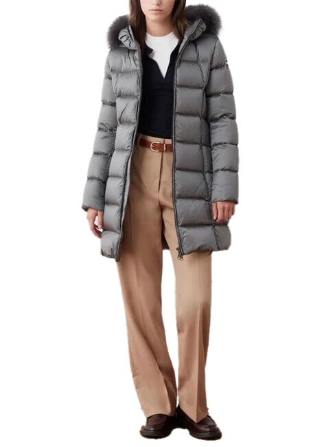 DELUXE Piumino lungo con cappuccio dark steel-dark stee - Piumini Donna