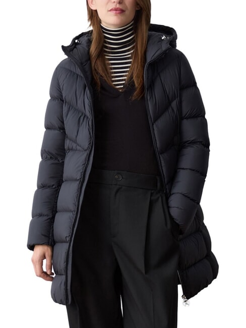 CAPTION Piumino lungo con cappuccio black - Piumini Donna