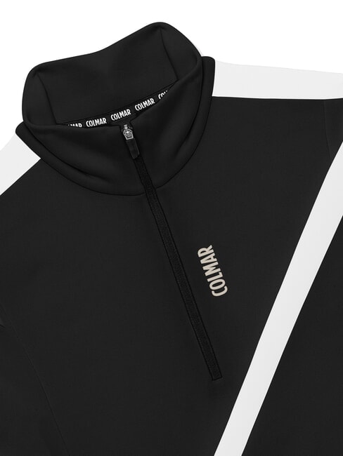 SCI FACETIME Felpa termica collo alto mezza zip black-white - Felpe Donna