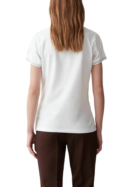 MONDAY Polo maniche corte in piquet stretch white - Polo Donna