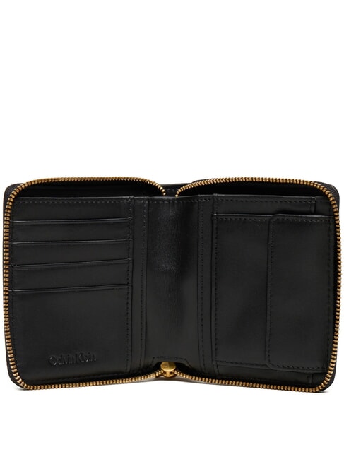 ENGRAVED  Portafoglio small in pelle na black - Portafogli Donna