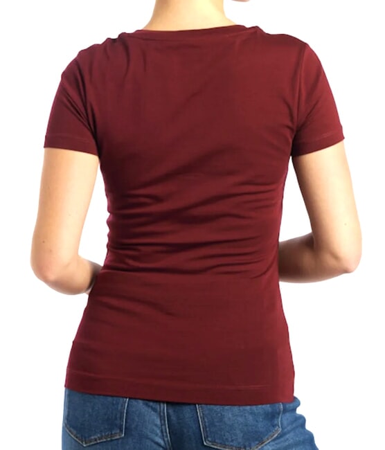 SS CN PEONY TRIANGLE T-shirt manica corta con stampa vino - T-shirt e Top Donna