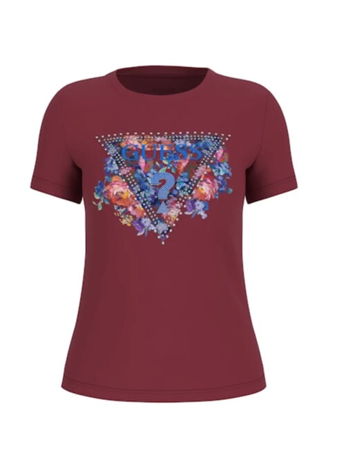 SS CN PEONY TRIANGLE T-shirt manica corta con stampa vino - T-shirt e Top Donna