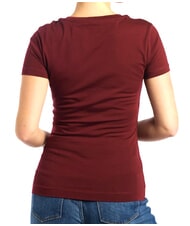 GUESS SS CN PEONY TRIANGLE T-shirt manica corta con stampa vino - T-shirt e Top Donna - 2