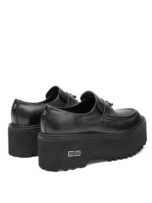 AXL 4538 Mocassini in pelle con zeppa nero - Scarpe Donna