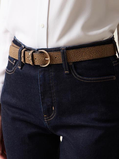 GRAFFITI Cintura con borchiette op naturale/nero - Cinture