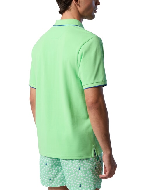 COLLAR STRIPED Polo manica corta in cotone summer green - Polo Uomo