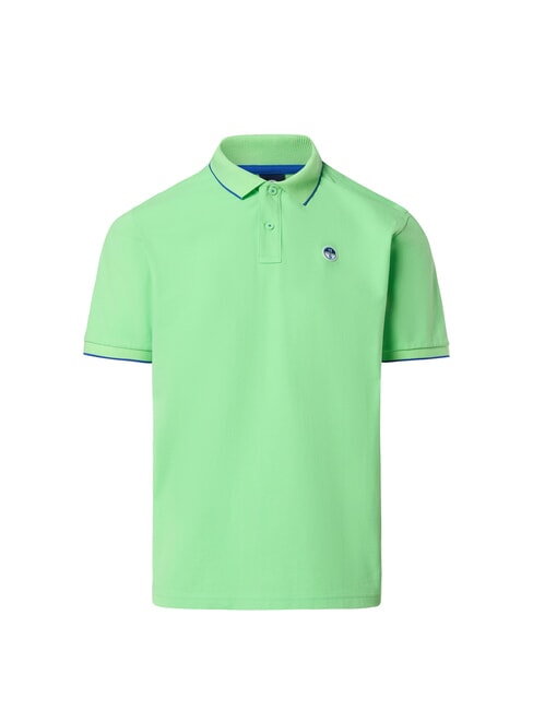 COLLAR STRIPED Polo manica corta in cotone summer green - Polo Uomo